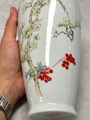 Three Chinese polychrome semi-eggshell vases — photo 17