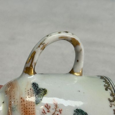 Three fine Chinese famille rose export porcelain cups — photo 7
