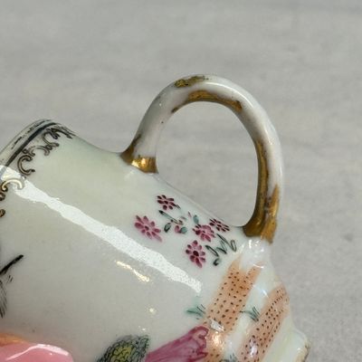 Three fine Chinese famille rose export porcelain cups — photo 8