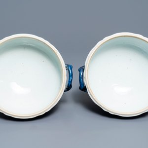 A 119-piece Chinese blue and white 'Romance of the Western chamber' dinner service, Qianlong — photo 27