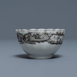 A 37-piece Chinese grisaille 'Jupiter' tea service, Qianlong — 照片 20