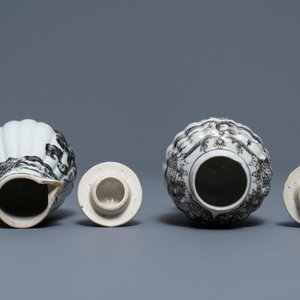 A 37-piece Chinese grisaille 'Jupiter' tea service, Qianlong — 照片 28