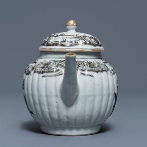 A 37-piece Chinese grisaille 'Jupiter' tea service, Qianlong — 照片 31