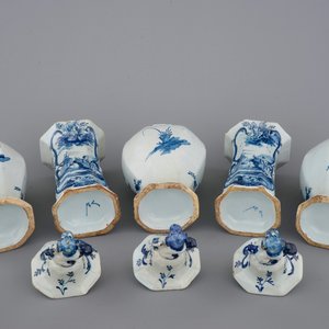 A 5-piece Dutch Delft garniture, 18th C. — 照片 6
