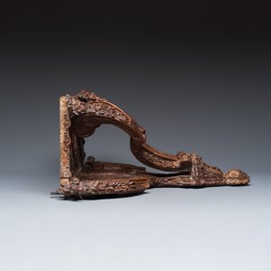 A baroque carved wooden wall console — photo 8