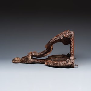 A baroque carved wooden wall console — photo 9