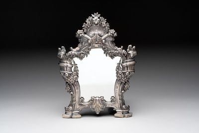 A baroque Frankfurt silver dressing mirror, Germany, 18th C.