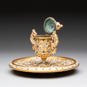 A bejewelled and enamelled gilt-bronze inkwell, probably Russia, 19/20th C. — 照片 2