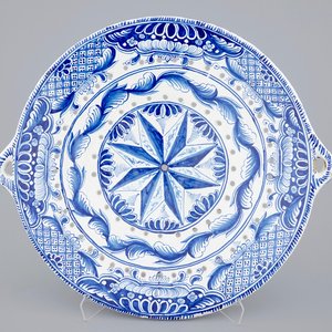 A big blue and white fish strainer, Bolsward, Friesland, 18th C. — 照片 1