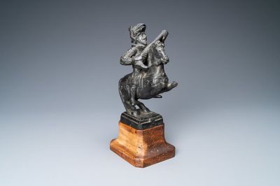 A black-patinated bronze group of Henri IV on horseback, ca. 1600
