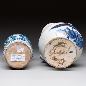 A blue and white albarello, a jug and a small jar, Italy, 17/18th C. — foto 14
