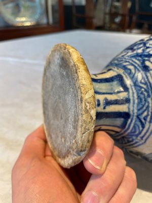 A blue and white Antwerp maiolica 'a foglie' wet drug jar, 2nd half 16th C. — 照片 16