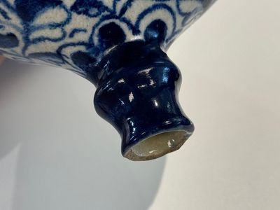 A blue and white Antwerp maiolica 'a foglie' wet drug jar, 2nd half 16th C. — 照片 7