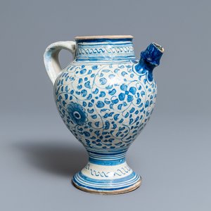 A blue and white Antwerp maiolica wet drug jar, 2nd half 16th C. — photo 1