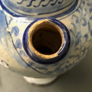A blue and white Antwerp maiolica wet drug jar, dated 1549 — photo 10