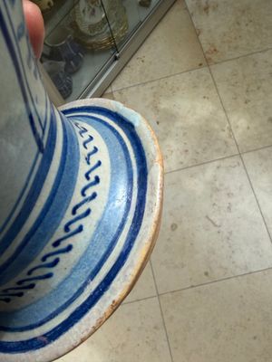A blue and white Antwerp maiolica wet drug jar inscribed 'S ACETOSITATIS', 16th C. — foto 9