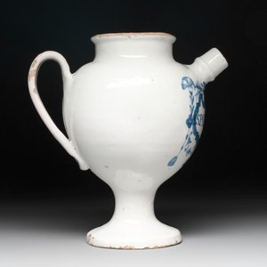 A blue and white Brussels faience drug or syrup jar, inscribed 'S.PAPAV.RHEAD.', ca 1700 — photo 4
