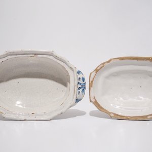 A blue and white Brussels faience “La Haie Fleurie” tureen and cover, 18th C. — photo 6