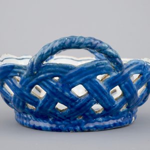 A blue and white Brussels faience open-worked basket, 18th C. — 照片 5