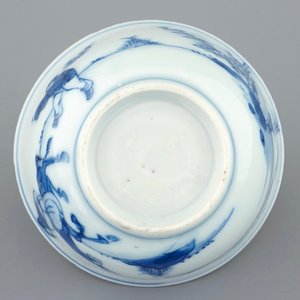 A blue and white Chinese cup and saucer with a sage on a donkey, Kangxi — photo 5