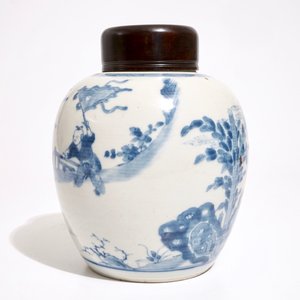 A blue and white Chinese ginger jar with playing boys, Kangxi — photo 3