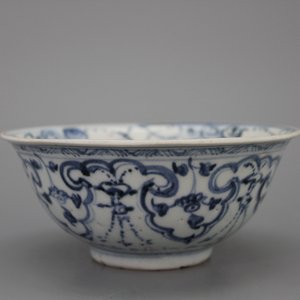 A blue and white Chinese porcelain bowl, Ming dynasty — 照片 1