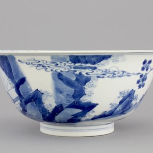 A blue and white Chinese porcelain bowl with "Long Elizas", Kangxi, ca. 1700 — photo 4