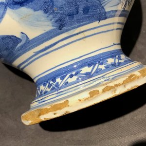 A blue and white chinoiserie jug with pewter lid, Haarlem or Delft, 1st half 17th C. — 照片 11