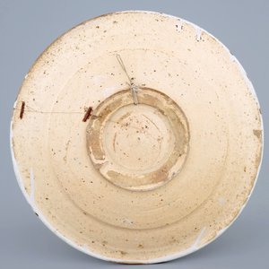 A blue and white Delft maiolica dish with a dotted cat, 17/18th C. — 照片 2