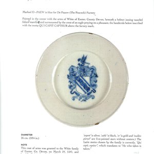 A blue and white Dutch Delft armorial plate with the arms of White for the English market, late 17th C. — photo 4