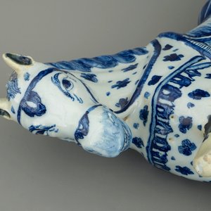 A blue and white Dutch Delft figure of a horse, 18th C. — 照片 9