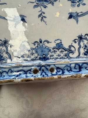 A blue and white Dutch Delft octagonal 'Chinoiserie' plaque, 18th C. — foto 11
