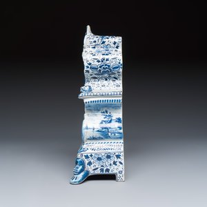 A blue and white Dutch Delft pocket watch stand — 照片 3
