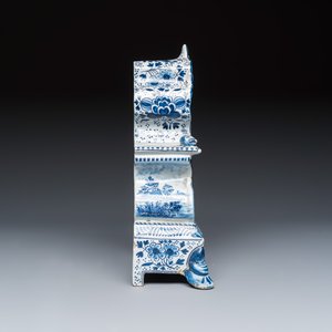 A blue and white Dutch Delft pocket watch stand — 照片 5