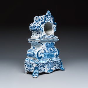 A blue and white Dutch Delft pocket watch stand — 照片 6
