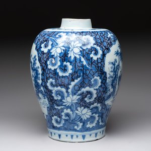 A blue and white Dutch Delft Transitional style chinoiserie vase, late 17th C. — 照片 2