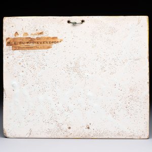 A blue and white Dutch Delft 'View of Brussels' plaque, 19th C. — photo 2