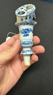 A blue and white Dutch Delft writing set with candlestick — photo 20