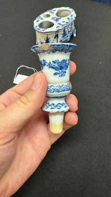 A blue and white Dutch Delft writing set with candlestick — photo 21