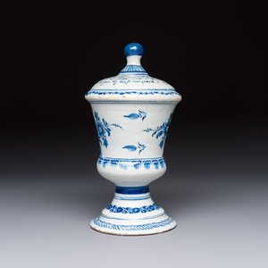 A blue and white inscribed Dutch Delft children's money bank, dated 1786 — photo 4