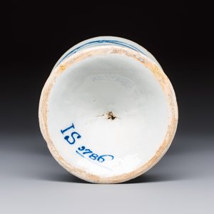 A blue and white inscribed Dutch Delft children's money bank, dated 1786 — photo 7