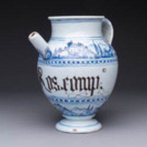 A blue and white Italian wet drug jar inscribed 'Ros. comp.', Savona, 18th C. — photo 3