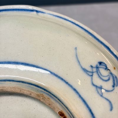 A blue and white Safavid plate — photo 14
