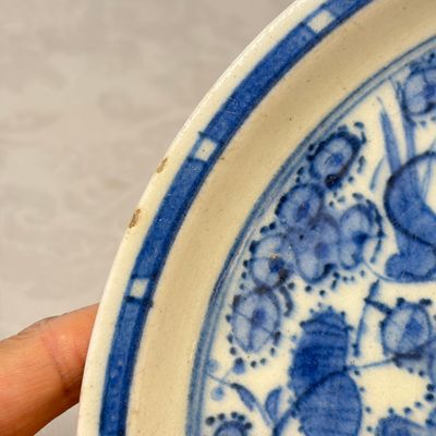 A blue and white Safavid plate — photo 6