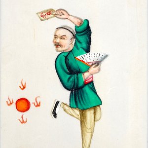 A box of Chinese rice or pith paper paintings, Canton, 19th C. — photo 3