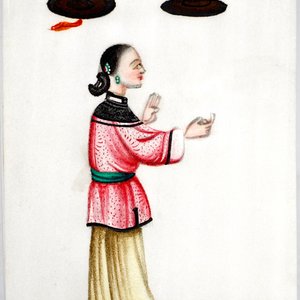 A box of Chinese rice or pith paper paintings, Canton, 19th C. — photo 7