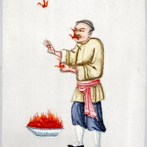A box of Chinese rice or pith paper paintings, Canton, 19th C. — photo 9