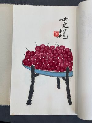A box with two albums containing 200 woodblocks, 48 of which after Qi Baishi and 38 after Zhang Daqian, Rong Bao Zhai studio, Beijing, 1955 — foto 11