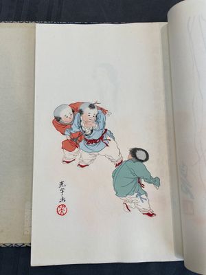 A box with two albums containing 200 woodblocks, 48 of which after Qi Baishi and 38 after Zhang Daqian, Rong Bao Zhai studio, Beijing, 1955 — foto 19