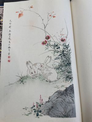 A box with two albums containing 200 woodblocks, 48 of which after Qi Baishi and 38 after Zhang Daqian, Rong Bao Zhai studio, Beijing, 1955 — foto 25
